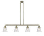 Innovations - 214-AB-G64 - Four Light Island Pendant - Franklin Restoration - Antique Brass