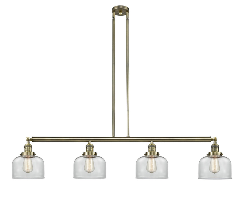 Innovations - 214-AB-G72 - Four Light Island Pendant - Franklin Restoration - Antique Brass