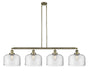 Innovations - 214-AB-G72-L - Four Light Island Pendant - Franklin Restoration - Antique Brass