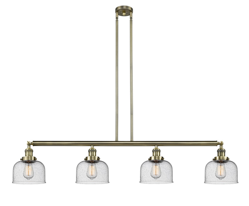 Innovations - 214-AB-G74 - Four Light Island Pendant - Franklin Restoration - Antique Brass