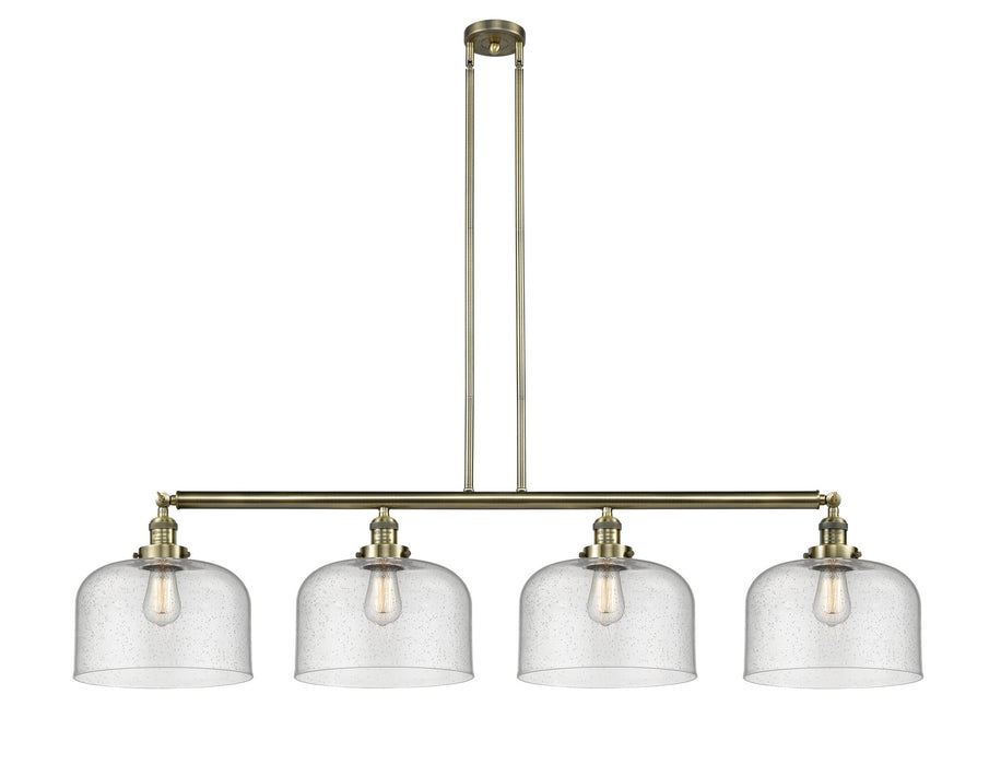 Innovations - 214-AB-G74-L - Four Light Island Pendant - Franklin Restoration - Antique Brass