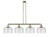 Innovations - 214-AB-G74-L - Four Light Island Pendant - Franklin Restoration - Antique Brass