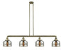 Innovations - 214-AB-G78 - Four Light Island Pendant - Franklin Restoration - Antique Brass