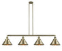 Innovations - 214-AB-M10-AB - Four Light Island Pendant - Franklin Restoration - Antique Brass