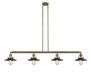 Innovations - 214-AB-M6 - Four Light Island Pendant - Franklin Restoration - Antique Brass