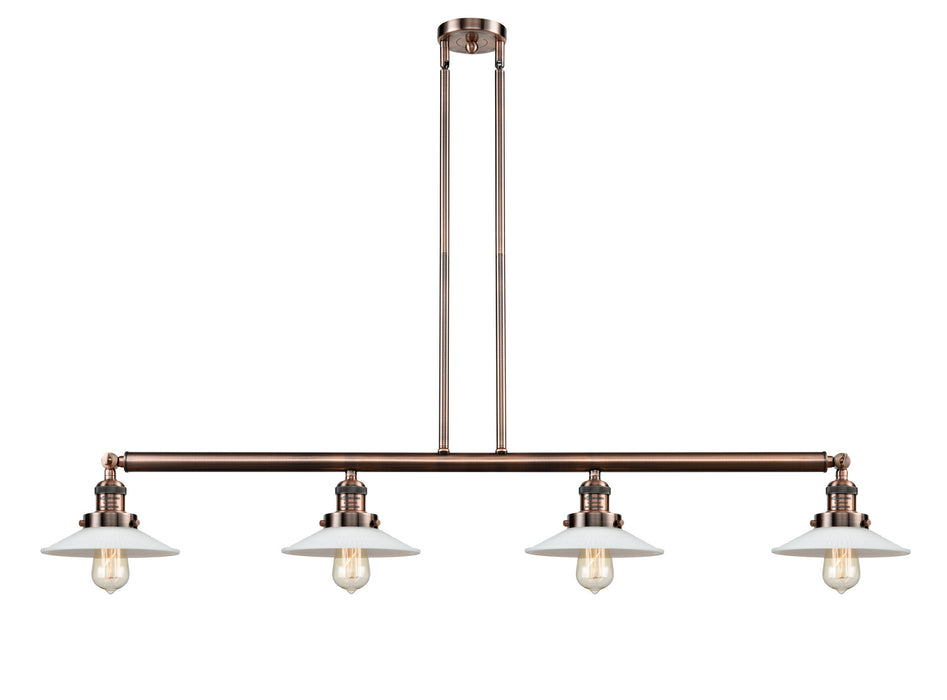 Innovations - 214-AC-G1 - Four Light Island Pendant - Franklin Restoration - Antique Copper