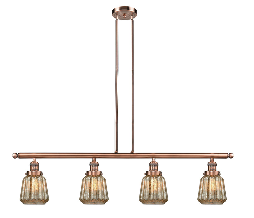 Innovations - 214-AC-G146-LED - LED Island Pendant - Franklin Restoration - Antique Copper