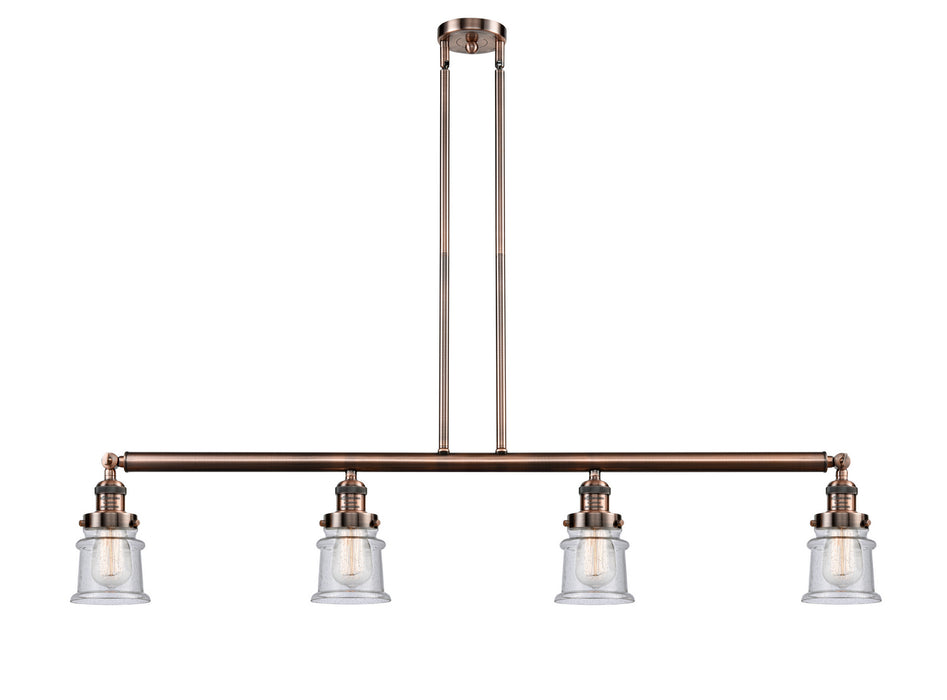 Innovations - 214-AC-G184S - Four Light Island Pendant - Franklin Restoration - Antique Copper