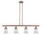 Innovations - 214-AC-G192 - Four Light Island Pendant - Franklin Restoration - Antique Copper