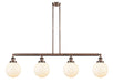 Innovations - 214-AC-G201-8 - Four Light Island Pendant - Franklin Restoration - Antique Copper