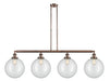 Innovations - 214-AC-G202-12 - Four Light Island Pendant - Franklin Restoration - Antique Copper