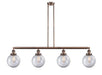 Innovations - 214-AC-G202-8 - Four Light Island Pendant - Franklin Restoration - Antique Copper