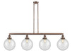 Innovations - 214-AC-G204-10 - Four Light Island Pendant - Franklin Restoration - Antique Copper