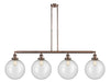 Innovations - 214-AC-G204-12 - Four Light Island Pendant - Franklin Restoration - Antique Copper