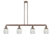 Innovations - 214-AC-G302 - Four Light Island Pendant - Franklin Restoration - Antique Copper