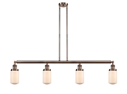 Innovations - 214-AC-G311 - Four Light Island Pendant - Franklin Restoration - Antique Copper