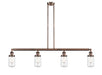 Innovations - 214-AC-G312 - Four Light Island Pendant - Franklin Restoration - Antique Copper