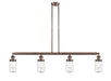 Innovations - 214-AC-G314 - Four Light Island Pendant - Franklin Restoration - Antique Copper