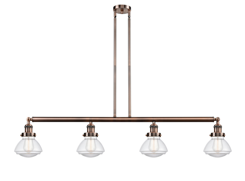 Innovations - 214-AC-G322 - Four Light Island Pendant - Franklin Restoration - Antique Copper