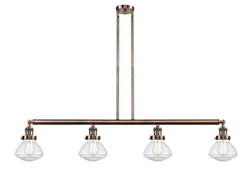 Innovations - 214-AC-G324 - Four Light Island Pendant - Franklin Restoration - Antique Copper