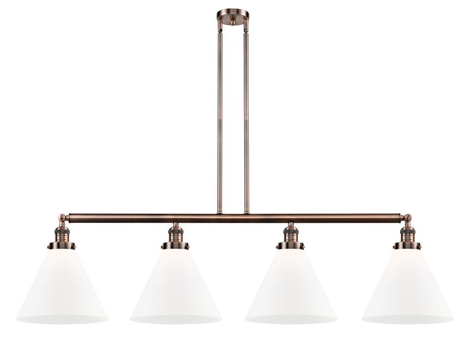 Innovations - 214-AC-G41-L - Four Light Island Pendant - Franklin Restoration - Antique Copper