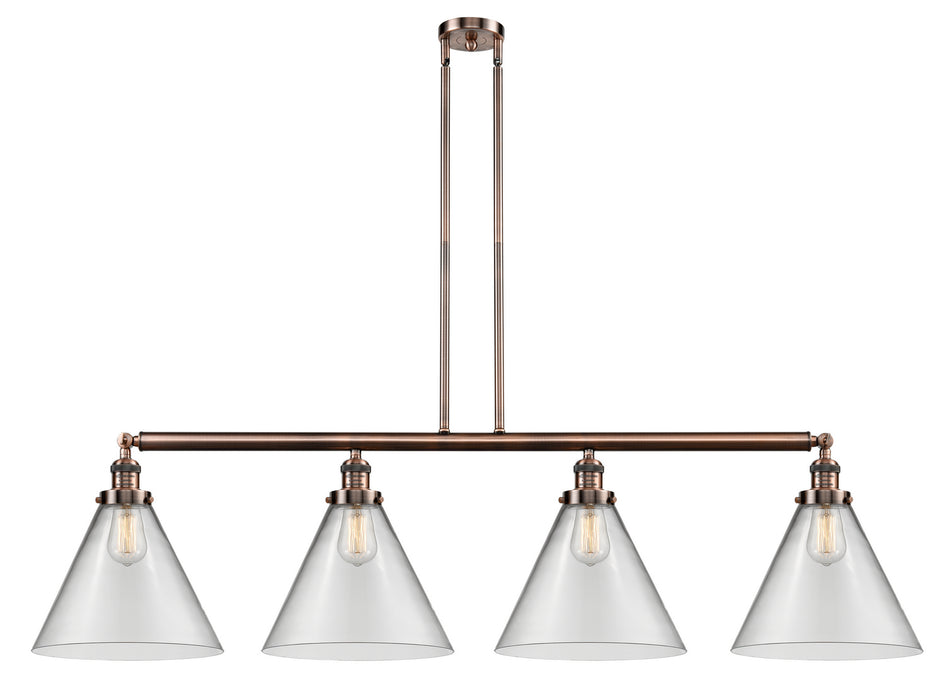 Innovations - 214-AC-G42-L - Four Light Island Pendant - Franklin Restoration - Antique Copper