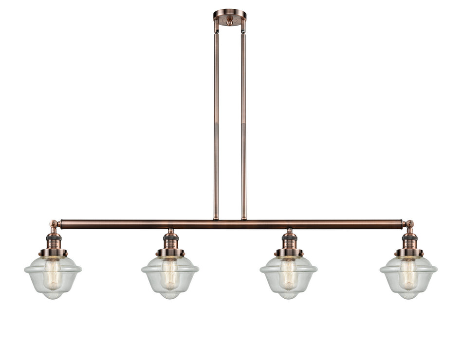 Innovations - 214-AC-G534 - Four Light Island Pendant - Franklin Restoration - Antique Copper