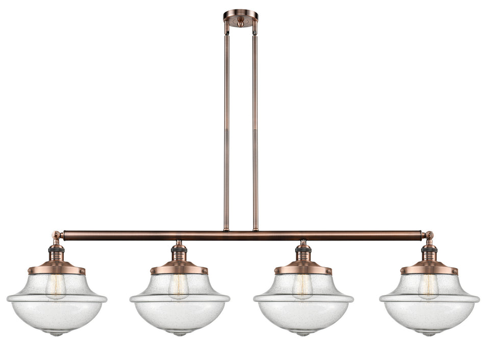 Innovations - 214-AC-G544 - Four Light Island Pendant - Franklin Restoration - Antique Copper