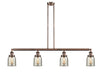 Innovations - 214-AC-G58 - Four Light Island Pendant - Franklin Restoration - Antique Copper