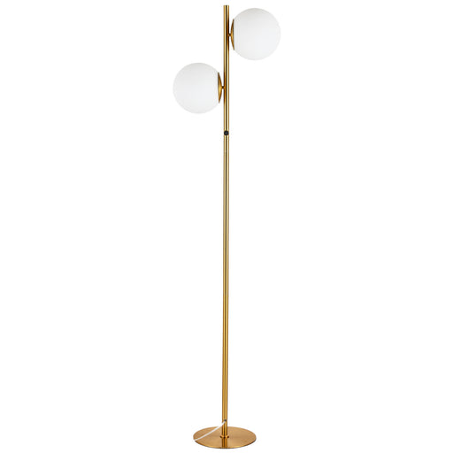 Dainolite Ltd - FOL-662F-AGB - Two Light Floor Lamp - Folgar - Aged Brass