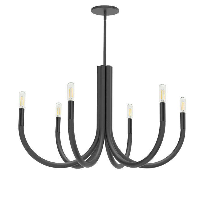 Dainolite Ltd - WAN-286C-MB - Six Light Chandelier - Wand - Matte Black