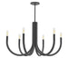 Dainolite Ltd - WAN-286C-MB - Six Light Chandelier - Wand - Matte Black