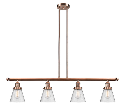 Innovations - 214-AC-G64 - Four Light Island Pendant - Franklin Restoration - Antique Copper