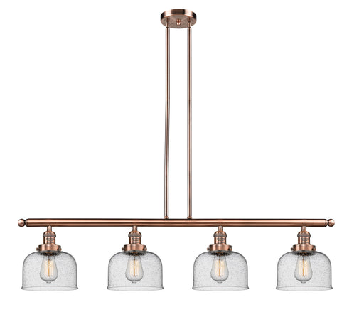 Innovations - 214-AC-G74 - Four Light Island Pendant - Franklin Restoration - Antique Copper