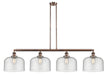 Innovations - 214-AC-G74-L - Four Light Island Pendant - Franklin Restoration - Antique Copper