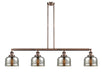 Innovations - 214-AC-G78 - Four Light Island Pendant - Franklin Restoration - Antique Copper