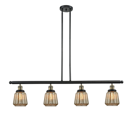 Innovations - 214-BAB-G146 - Four Light Island Pendant - Franklin Restoration - Black Antique Brass