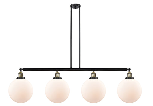 Innovations - 214-BAB-G201-10 - Four Light Island Pendant - Franklin Restoration - Black Antique Brass