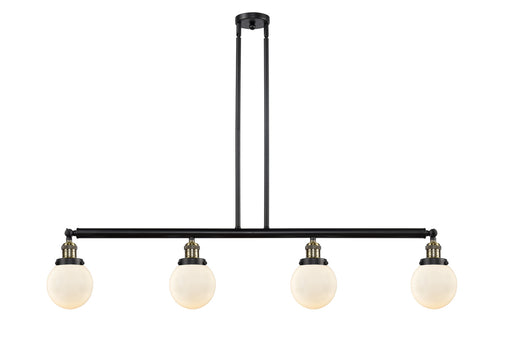 Innovations - 214-BAB-G201-6 - Four Light Island Pendant - Franklin Restoration - Black Antique Brass