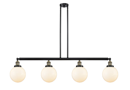 Innovations - 214-BAB-G201-8 - Four Light Island Pendant - Franklin Restoration - Black Antique Brass