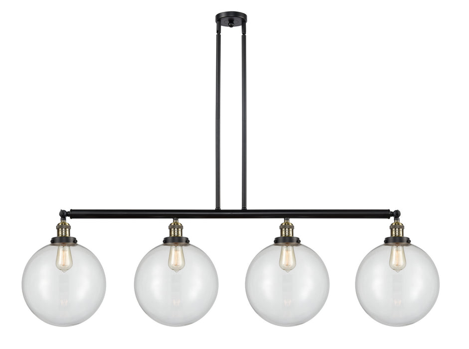 Innovations - 214-BAB-G202-12 - Four Light Island Pendant - Franklin Restoration - Black Antique Brass