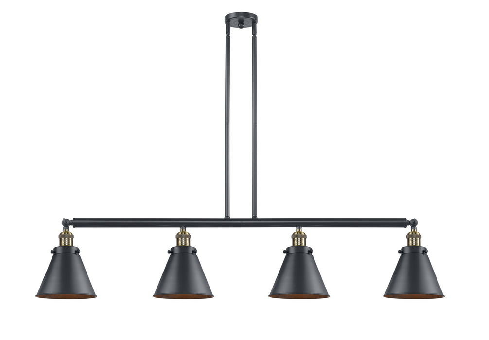 Innovations - 214-BAB-M13-BK - Four Light Island Pendant - Franklin Restoration - Black Antique Brass