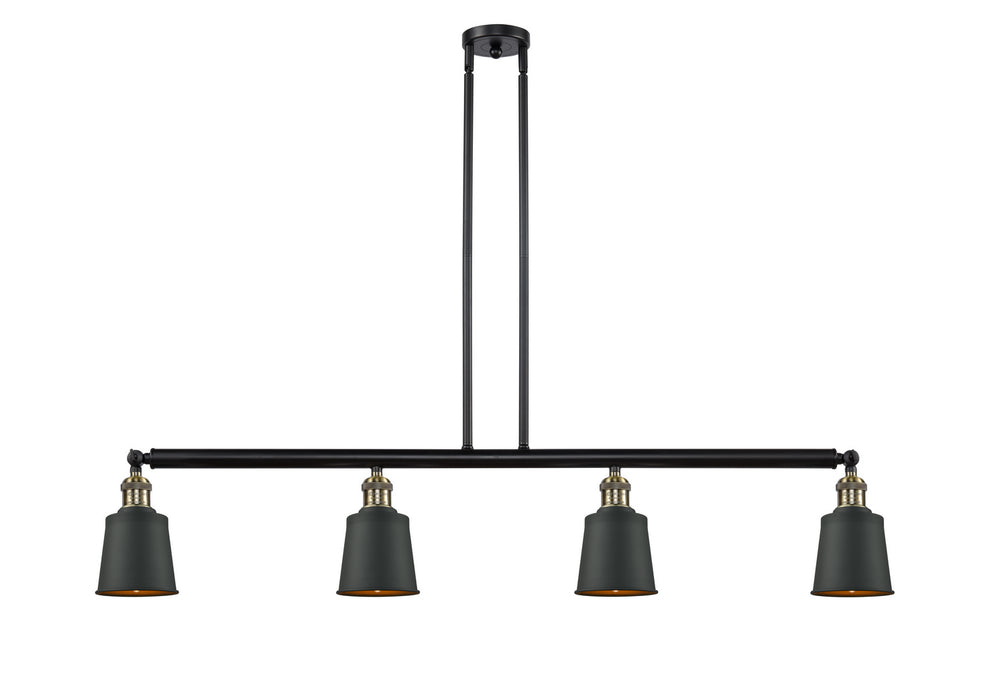 Innovations - 214-BAB-M9-BK - Four Light Island Pendant - Franklin Restoration - Black Antique Brass