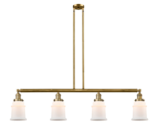 Innovations - 214-BB-G181 - Four Light Island Pendant - Franklin Restoration - Brushed Brass