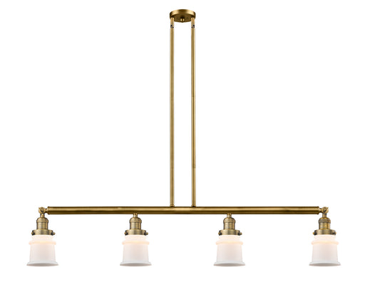 Innovations - 214-BB-G181S - Four Light Island Pendant - Franklin Restoration - Brushed Brass