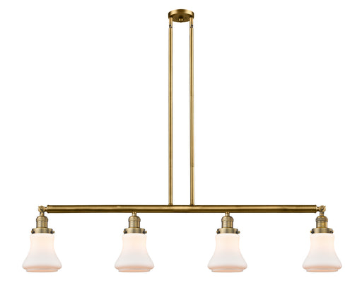 Innovations - 214-BB-G191 - Four Light Island Pendant - Franklin Restoration - Brushed Brass