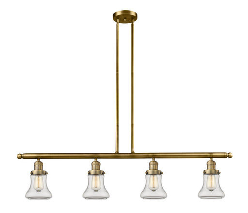 Innovations - 214-BB-G192 - Four Light Island Pendant - Franklin Restoration - Brushed Brass