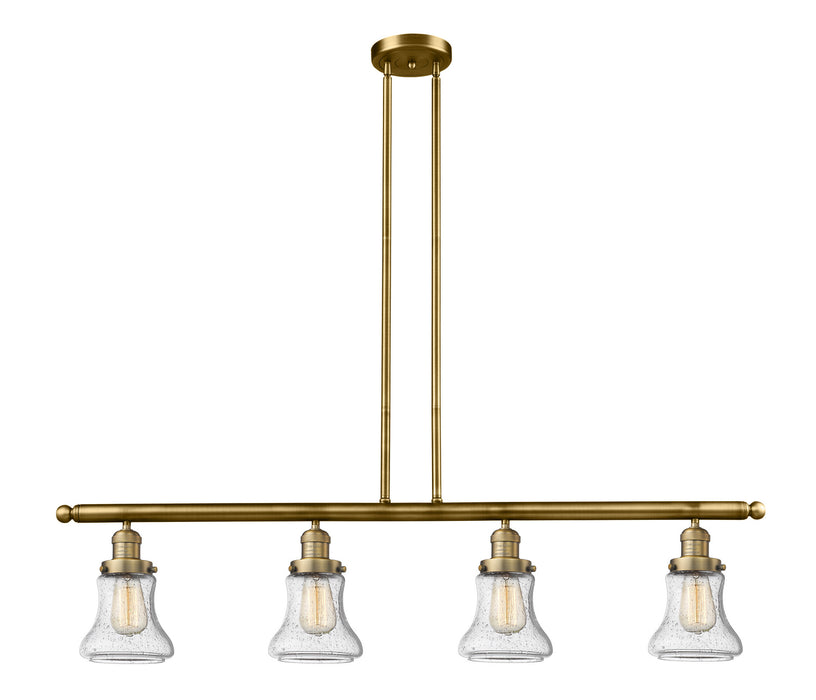 Innovations - 214-BB-G194 - Four Light Island Pendant - Franklin Restoration - Brushed Brass