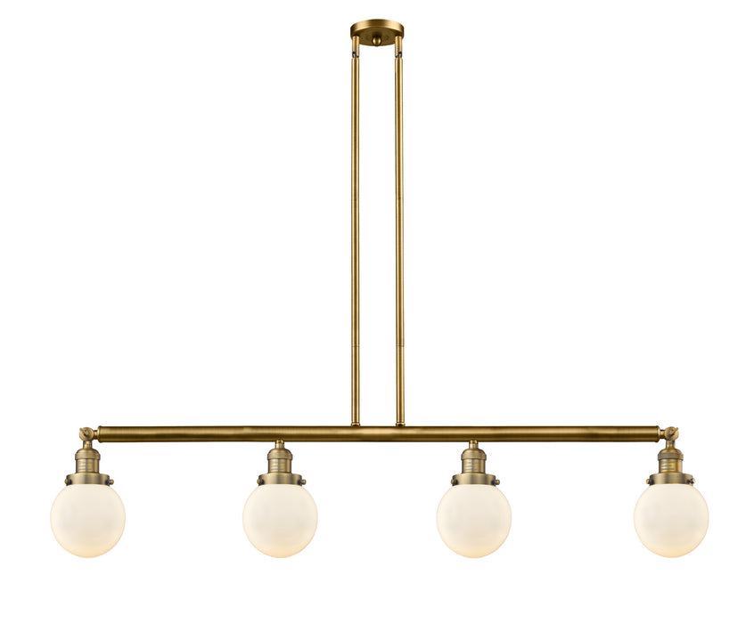Innovations - 214-BB-G201-6-LED - LED Island Pendant - Franklin Restoration - Brushed Brass