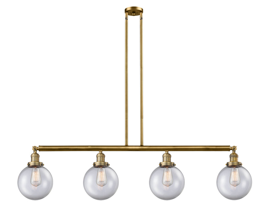 Innovations - 214-BB-G202-8-LED - LED Island Pendant - Franklin Restoration - Brushed Brass